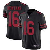 Nike San Francisco 49ers #16 Joe Montana Black Alternate NFL Vapor Untouchable Limited Jersey,baseball caps,new era cap wholesale,wholesale hats